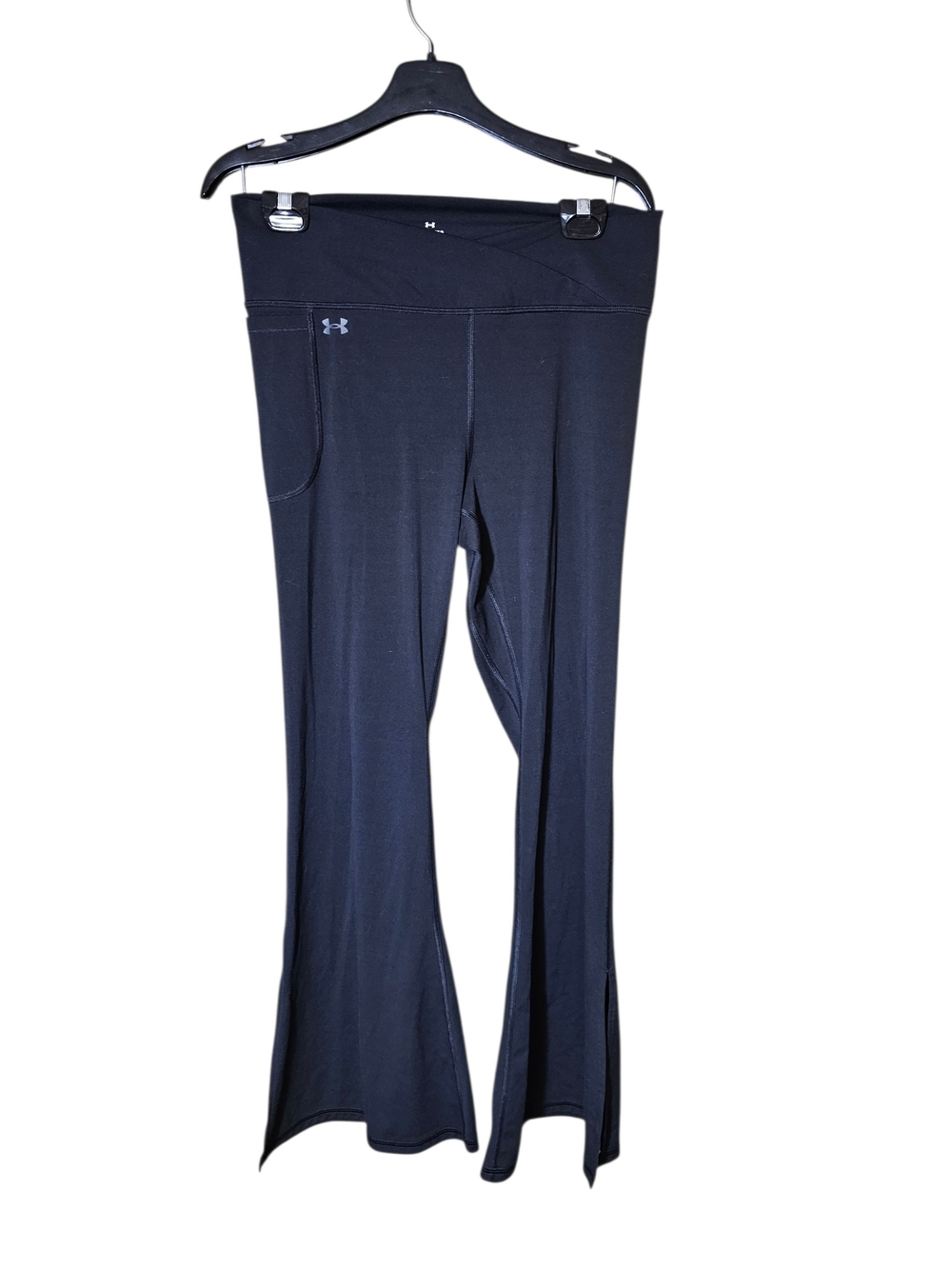 Under Armour Black Boot-Cut Fitness Pants with Side Pocket
